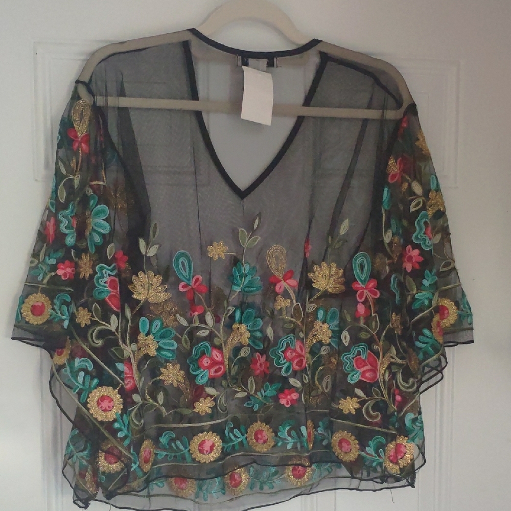 NWT Rachel Zoe Elegant Sheer Blouse - Picture 5 of 13